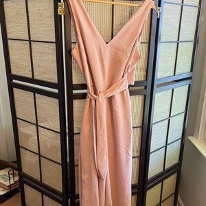 Elegant Pink Sleeveless jumpsuit
